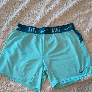 Nike Women's Aqua Blue Athletic Shorts
